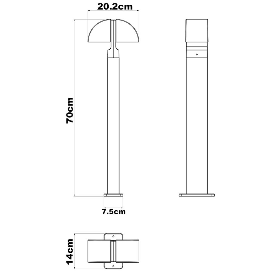 Stående utomhuslampa Xenia i träutseende - Utrustad med integrerad LED