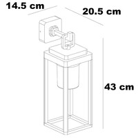 Utomhusvägglampa Cristiano - antracit