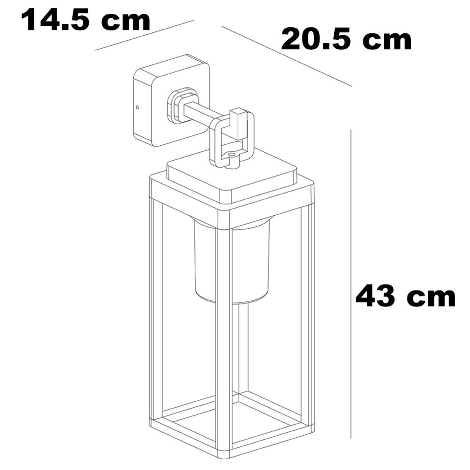 Utomhusvägglampa Cristiano - antracit