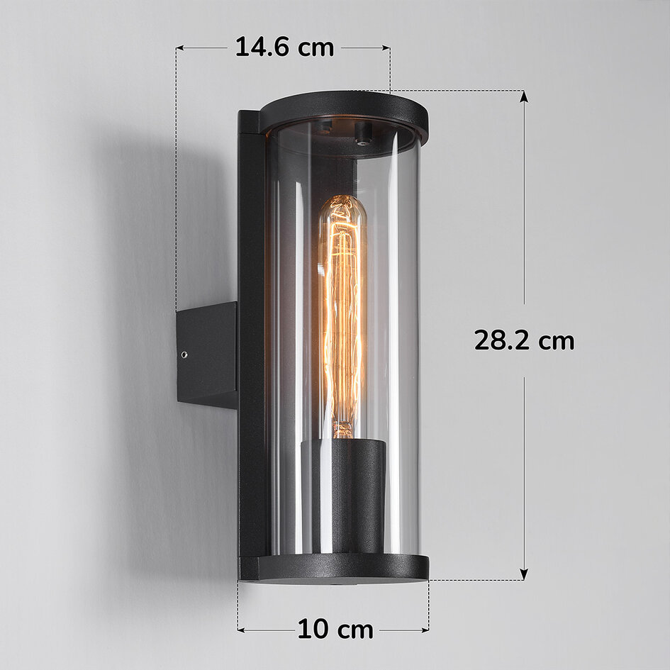 Utomhusvägglampa Givano - antracit