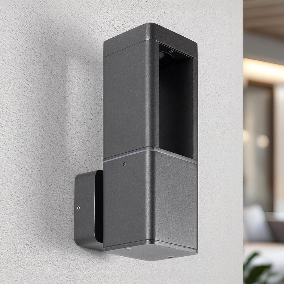 Utomhusvägglampa Mauro - antracit med integrerad LED