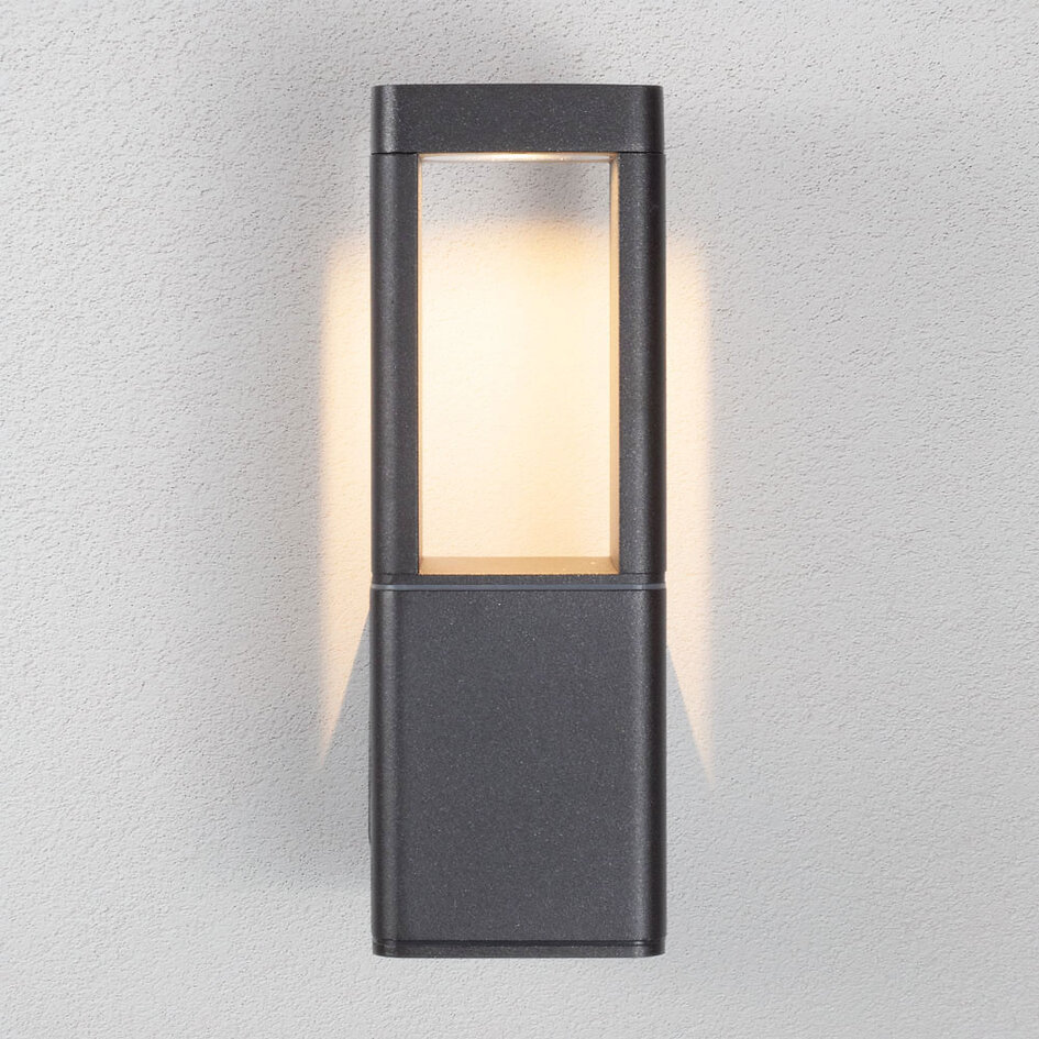 Utomhusvägglampa Mauro - antracit med integrerad LED
