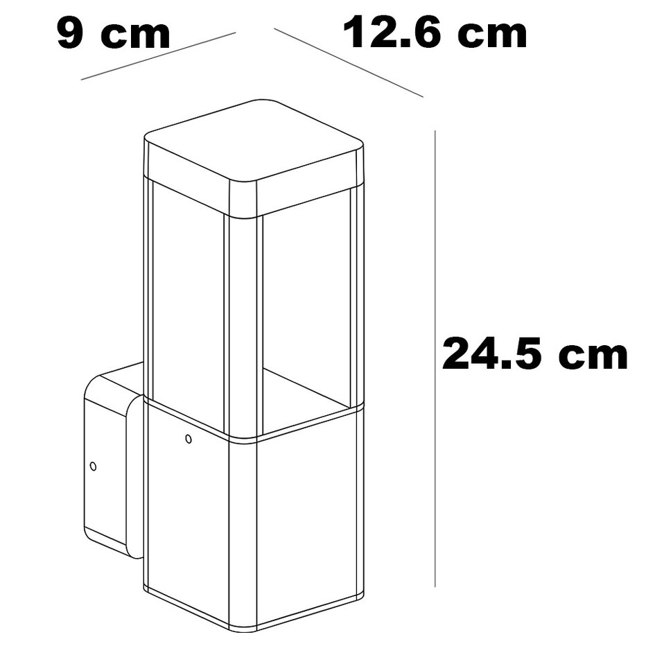 Utomhusvägglampa Mauro - antracit med integrerad LED