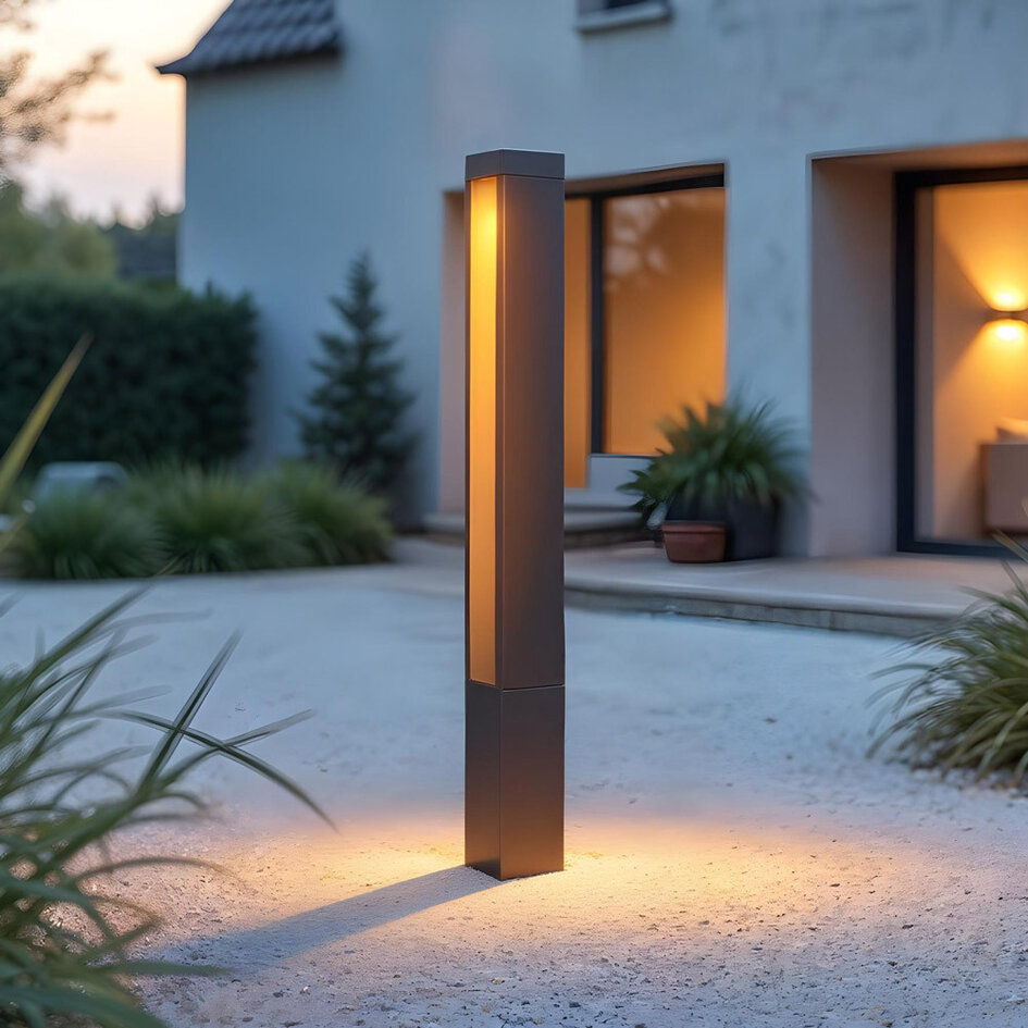 Stående utomhuslampa Felice - antracit med integrerad LED