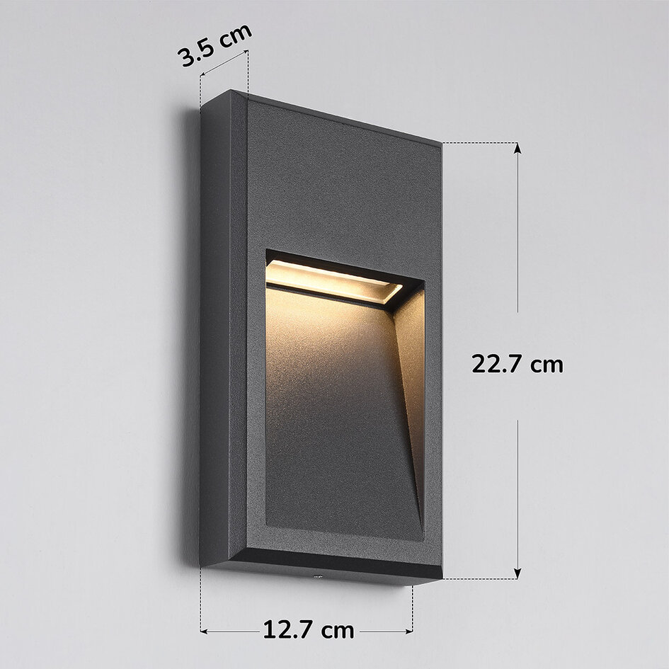 Utomhusvägglampa Pierre - med integrerad LED