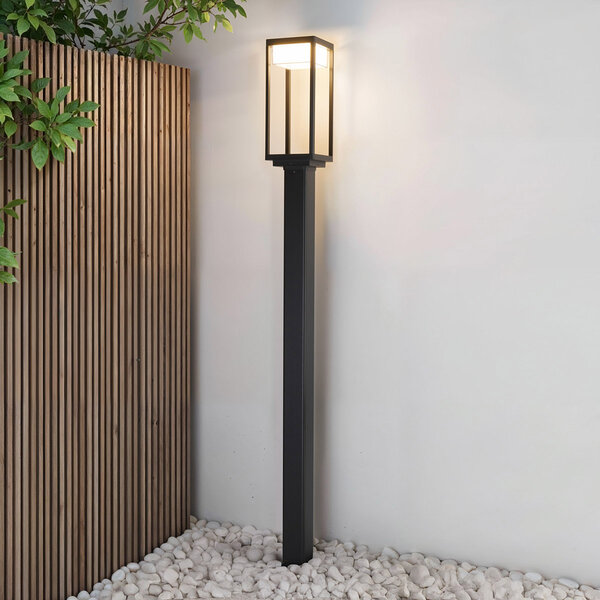 Stående utomhuslampa Charles - 180 cm antracit med integrerad LED