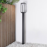 Stående utomhuslampa Charles - 180 cm antracit med integrerad LED