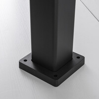 Stående utomhuslampa Charles - 180 cm antracit med integrerad LED