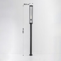 Stående utomhuslampa Sergio - 220 cm antracit