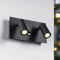 Vägglampa för utomhusbruk med vinklingsbara spotlights Filia - antracit