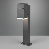 Stående utomhuslampa Elpida med vinkelbar spotlight - antracit med integrerad LED