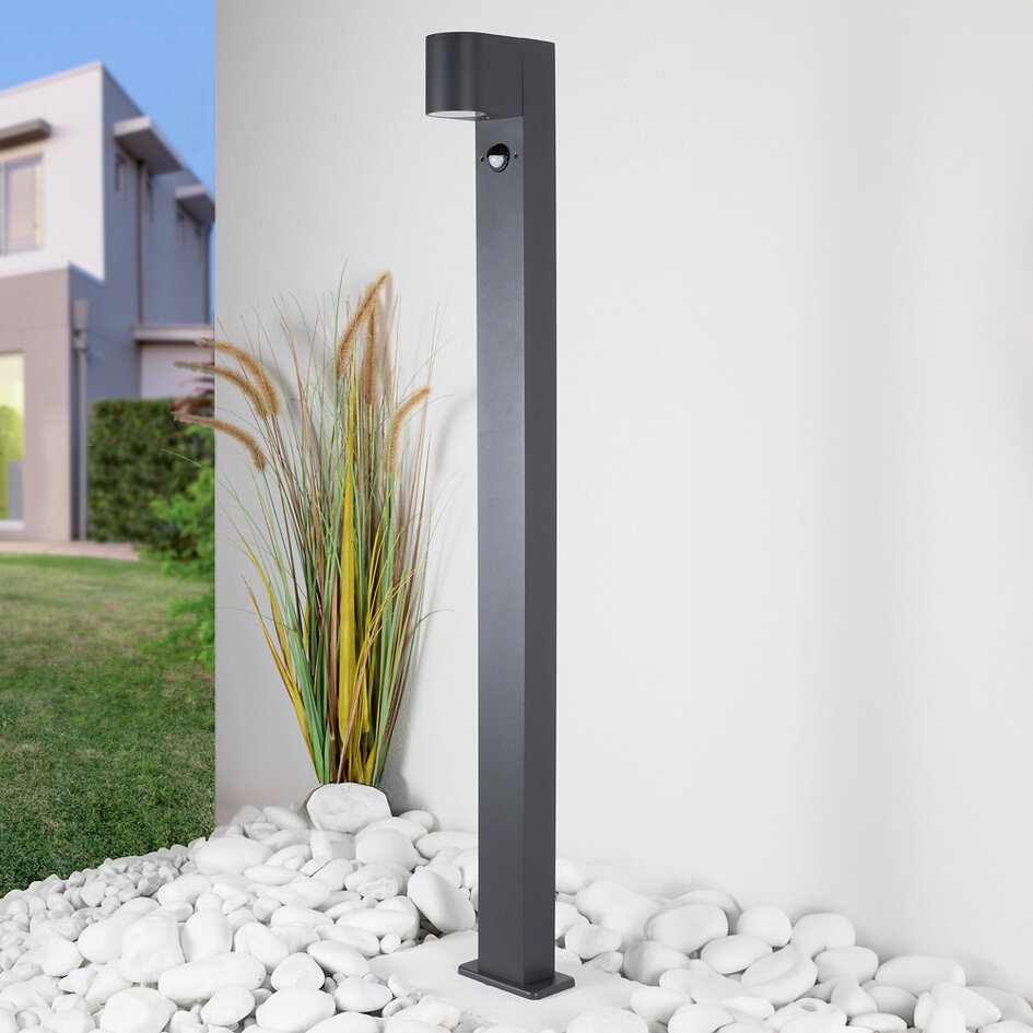 Stående utomhuslampa Simone med sensor - 50 cm antracit