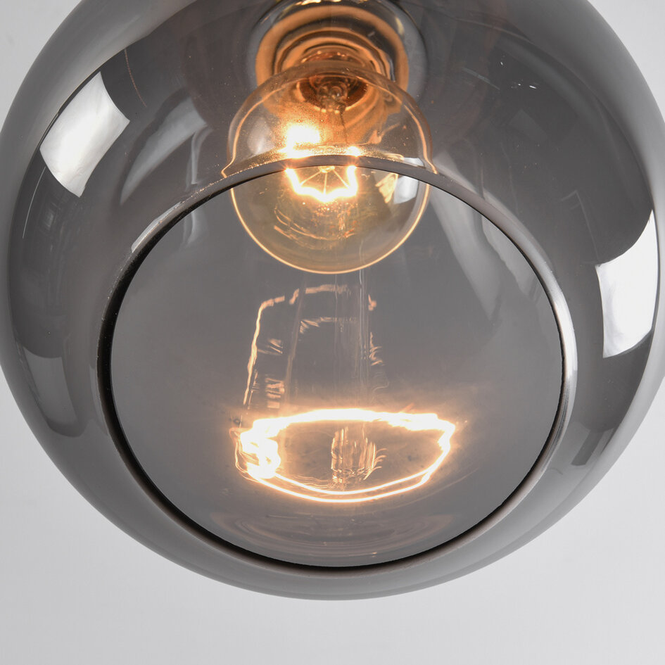 1-ljus taklampa Verona smoke - droppe jämnt glas