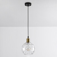 Pendellampa Verona - transparent glas, rund kula