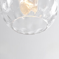 Pendellampa Verona - transparent glas, rund kula
