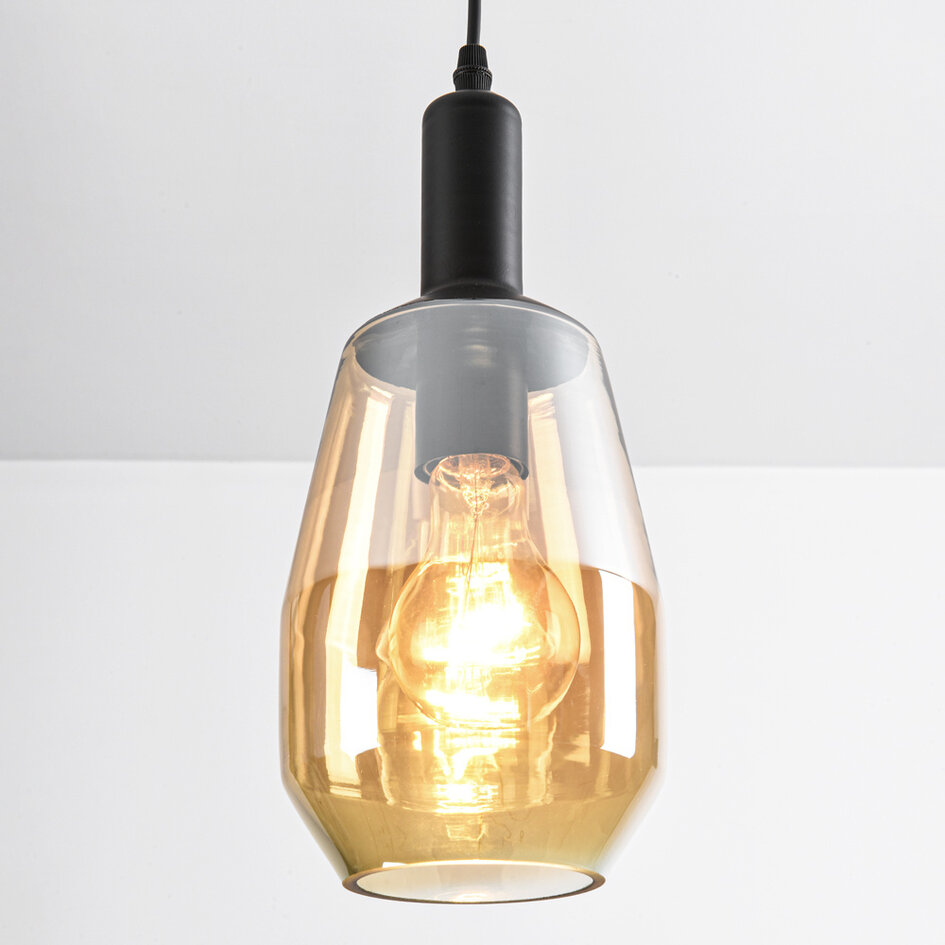 1-ljus taklampa Mala - avlångt glas