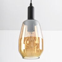 1-ljus taklampa Mala - avlångt glas