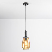 1-ljus taklampa Mala - avlångt glas