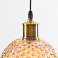Pendellampa Lana med amberfärgat glas - variant 1