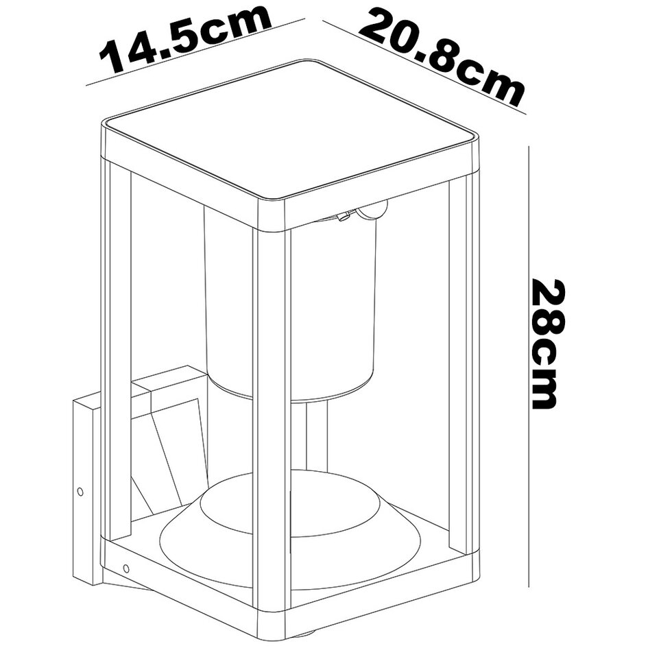 Solcellsvägglampa för utomhusbruk med sensor Milena