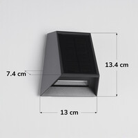 Solcellsvägglampa för utomhusbruk med sensor Sonia