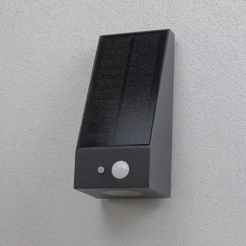 Solcellsvägglampa för utomhusbruk med sensor Donya