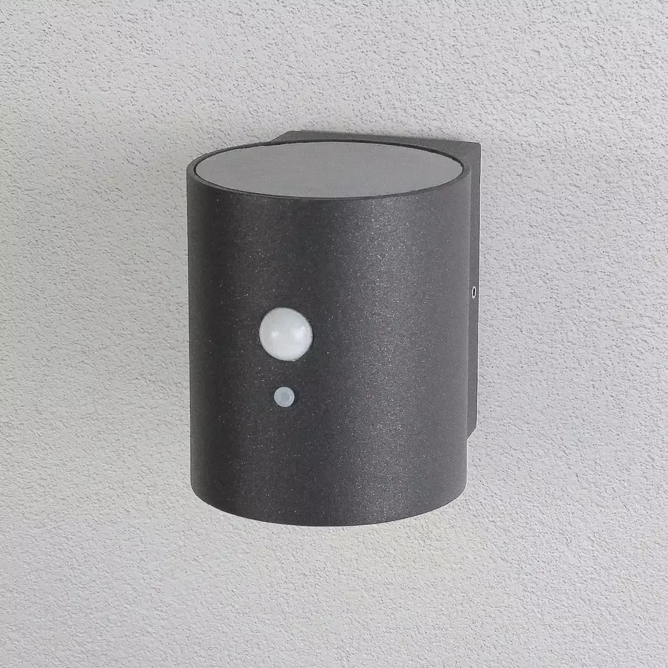 Solcellsvägglampa för utomhusbruk med sensor Abriana