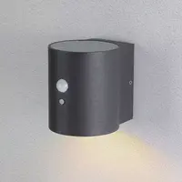Solcellsvägglampa för utomhusbruk med sensor Abriana
