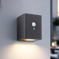 Solcellsvägglampa för utomhusbruk med sensor Anzia