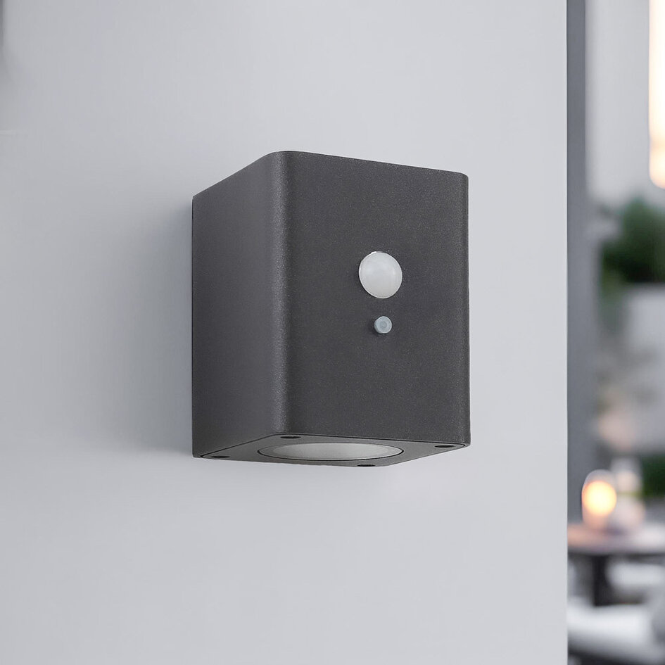 Solcellsvägglampa för utomhusbruk med sensor Anzia