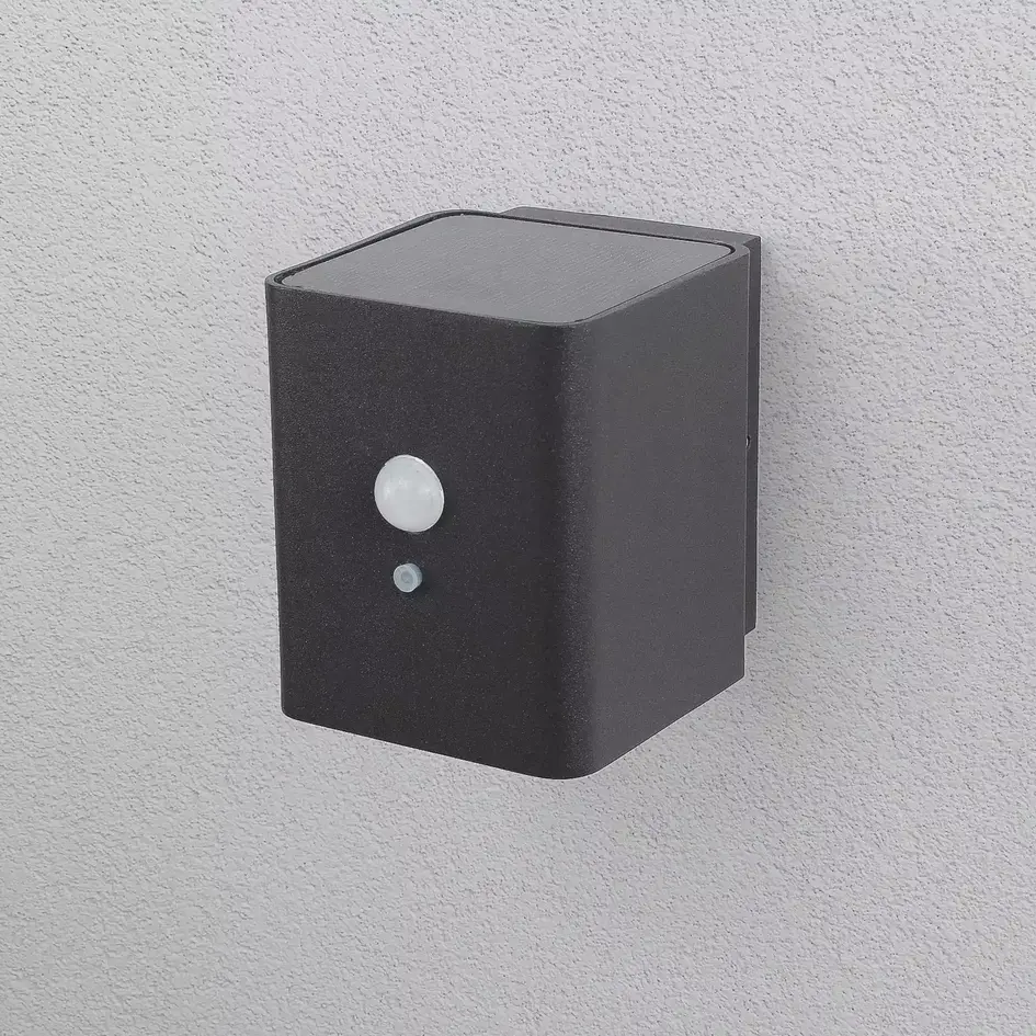 Solcellsvägglampa för utomhusbruk med sensor Anzia