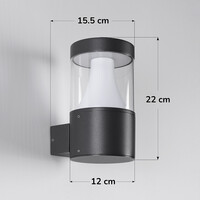 Solcellsvägglampa för utomhusbruk Brielle