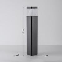Solcellsdriven stående utomhuslampa Camilia
