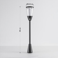 Solcellsdriven stående utomhuslampa med sensor Donni