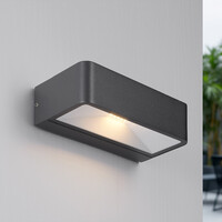 Solcellsdriven utomhusvägglampa Pascale - antracit