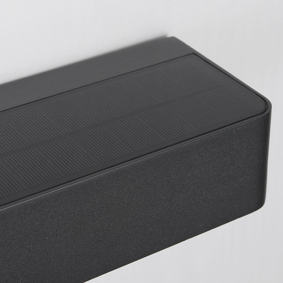 Solcellsdriven utomhusvägglampa Pascale - antracit