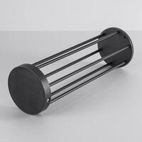 Solcellsdriven stående utomhuslampa Emilian med sensor - Utrustad med integrerad LED