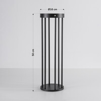 Solcellsdriven stående utomhuslampa Emilian med sensor - Utrustad med integrerad LED