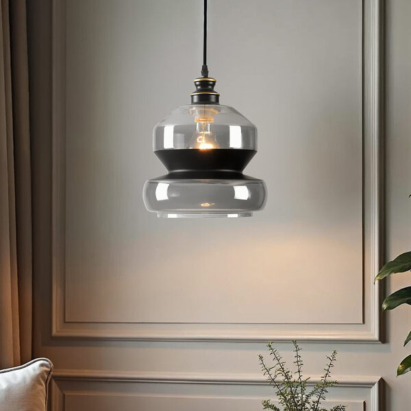1-ljus taklampa Sofie - brett glas