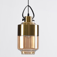 Pendellampa Laure med amberfärgat glas - variant 1