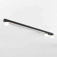 Taklampa Xander med integrerad LED - svart och mjölkvit