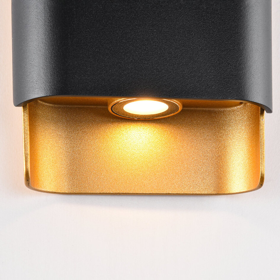 Utomhusvägglampa Vita - svart med integrerad LED