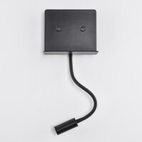 Multifunktionell vägglampa Sillia med justerbar arm och USB-port