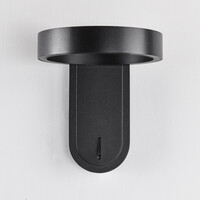 Vägglampa Starla i svart med vridbar ring