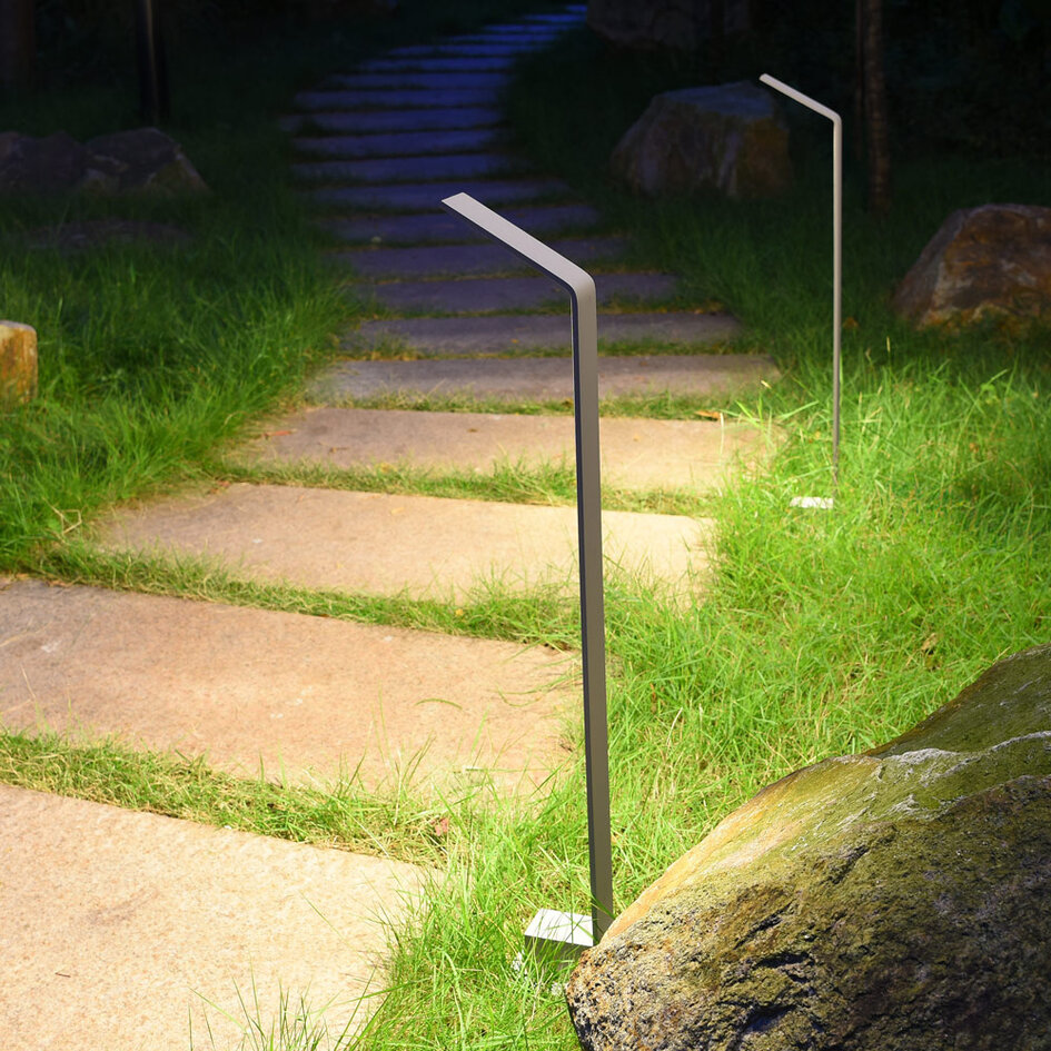 Modern stående utomhuslampa Live - antracit med integrerad LED