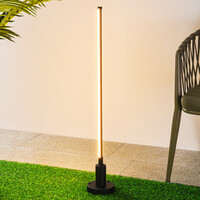 Minimalistisk stående utomhuslampa Lyell med jordspett - antracit med integrerad LED