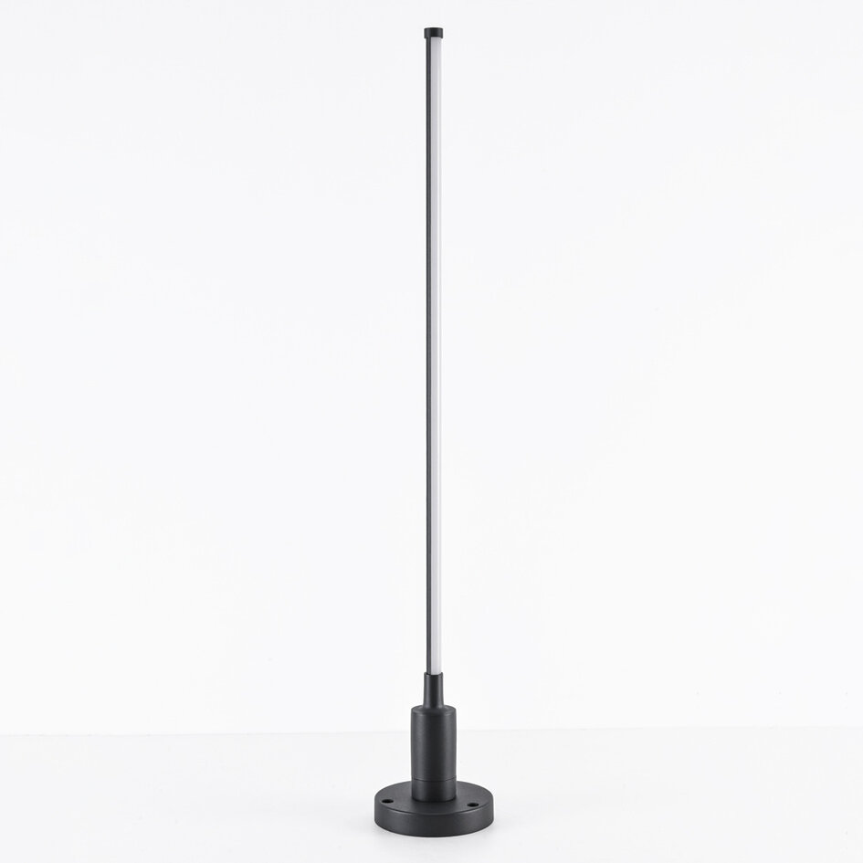Minimalistisk stående utomhuslampa Lyell med jordspett - antracit med integrerad LED
