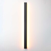 Minimalistisk utomhusvägglampa Erla - svart med integrerad LED