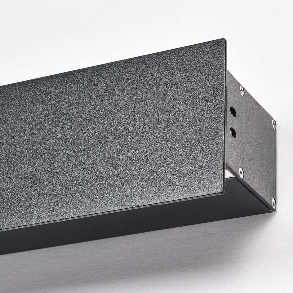 Minimalistisk utomhusvägglampa Erla - svart med integrerad LED