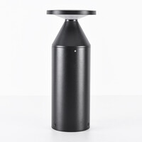 Svart stående utomhuslampa Ailo - 30 cm med integrerad LED